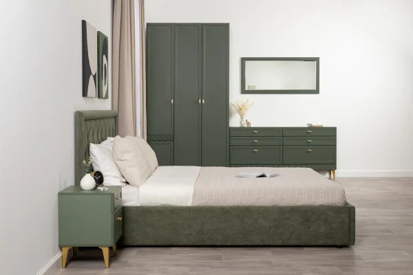 Комод Марион 16.256 дымчатый зеленый/олива шагрень