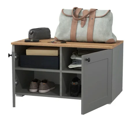 Тумба Остин 13.257 серый графит/дуб крафт золотой