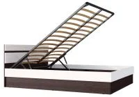 Кровать Ким с подъемным механизмом венге/белый глянец Кровать Ким с подъемным механизмом венге/белый глянец