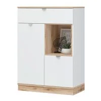 Комод 1 ящик Юкки КМ-800 дуб делано/белый Комод 1 ящик Юкки КМ-800 дуб делано/белый