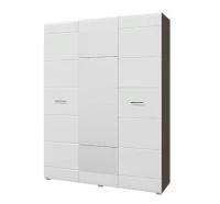 Шкаф 3-х створчатый Ненси венге/белый глянец