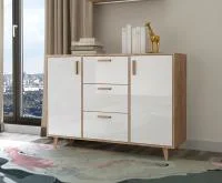 Комод Эго К-2 (НГ) дуб крафт золотой/белый глянец Комод Эго К-2 (НГ) дуб крафт золотой/белый глянец