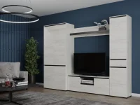 Модульная гостиная Гретта дуб крафт белый/антрацит