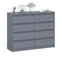 Комод восемь выдвижных ящиков МК 1200.8 графит Комод восемь выдвижных ящиков МК 1200.8 графит