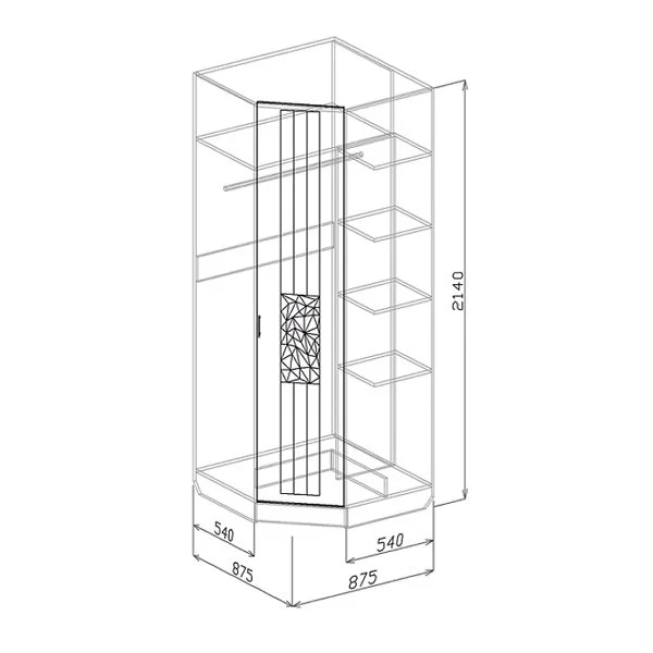 Шкаф угловой Роберта