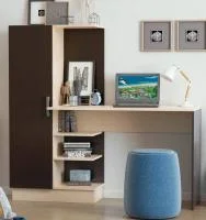 Компьютерный стол №1 венге/дуб беленый