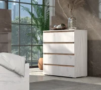 Комод Лиана дуб крафт белый/дуб крафт золотой Комод Лиана дуб крафт белый/дуб крафт золотой