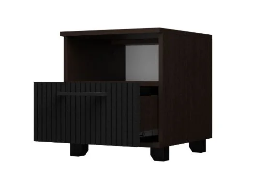 Тумба прикроватная Копенгаген с ящиком венге/черный матовый Тумба прикроватная Копенгаген с ящиком венге/черный матовый