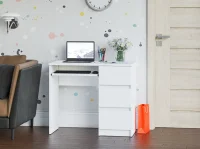 Стол письменный Охта Лайт 6.3 белый правый