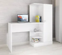 Стол компьютерный Квартет-6 белый