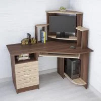 Стол компьютерный Грета-7 ясень шимо/дуб сонома