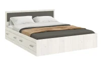 Кровать Фиеста NEW с ящиками 160х200 графит/дуб крафт белый Кровать Фиеста NEW с ящиками 160х200 графит/дуб крафт белый