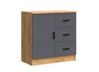 Комод с 3-мя ящиками и дверью Бася дуб крафт/графит Комод с 3-мя ящиками и дверью Бася дуб крафт/графит