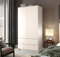 Шкаф распашной с ящиками Мори МШ 900.1 сатин