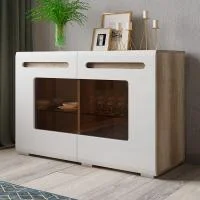 Комод Наоми КМ-10 дуб каньон/белый глянец Комод Наоми КМ-10 дуб каньон/белый глянец