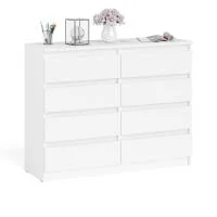 Комод восемь выдвижных ящиков МК 1200.8 белый Комод восемь выдвижных ящиков МК 1200.8 белый