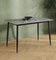 Обеденный стол DT-27 серый мрамор глянец