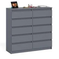 Комод десять выдвижных ящиков МК 1200.10 графит Комод десять выдвижных ящиков МК 1200.10 графит