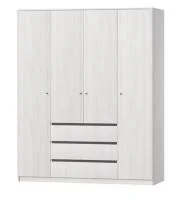 Шкаф 4-створчатый Кэт-1 высокий ясень анкор светлый/графит