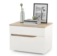 Тумба прикроватная Муссон 16.03 белый/дуб эндгрейн элегантный Тумба прикроватная Муссон 16.03 белый/дуб эндгрейн элегантный