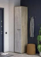 Шкаф Бостон ШК-400 дуб крафт серый/бетонный камень