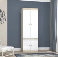 Шкаф Галактика дуб сонома/белый глянец