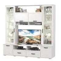 Витрина Кельн №1 белый/белый софт