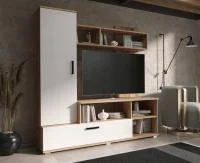 Стенка Мини дуб крафт/белый глянец