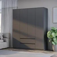 Шкаф 4-х створчатый Симпл ШК-13 графит