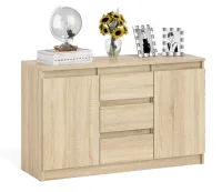 Комод-тумба три ящика и две дверки МК 1200.3 дуб сонома Комод-тумба три ящика и две дверки МК 1200.3 дуб сонома