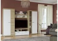 Гостиная Соната дуб сонома/белый глянец