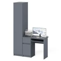 Комплект Мори Стол компьютерный МС-1 левый + Пенал МШ 400.1 графит