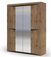 Шкаф 4-х дверный Паола ШК 703 дуб крафт золото