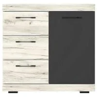 Комод Соната КС-900 1Д дуб крафт белый/антрацит Комод Соната КС-900 1Д дуб крафт белый/антрацит