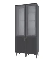 Шкаф-витрина Толедо ТШ-3 графит серый