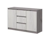 Комод Соната №4 1200 дуб крафт серый/дуб крафт белый Комод Соната №4 1200 дуб крафт серый/дуб крафт белый