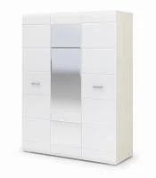 Шкаф 3-створчатый Симба дуб белфорт/белый глянец