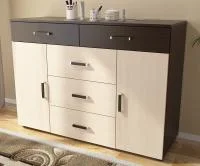 Комод Вега К-03 венге/дуб молочный Комод Вега К-03 венге/дуб молочный