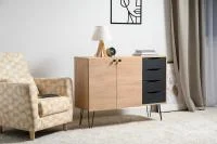 Комод Брюс 16.233 Battle rock FSC Santiago, черный Комод Брюс 16.233 Battle rock FSC Santiago, черный