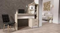 Компьютерный стол №2 дуб сонома/белый