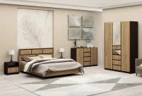 Модульная спальня Флоренция венге/дуб крафт золотой Модульная спальня Флоренция венге/дуб крафт золотой