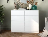 Комод Мори МК 1200.8 белый (8 ящиков) Комод Мори МК 1200.8 белый (8 ящиков)