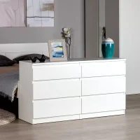 Комод Кастор 6 ящиков белый Комод Кастор 6 ящиков белый
