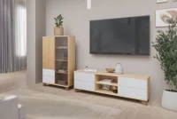 Модульная гостиная Копенгаген дуб сонома/белый матовый