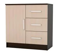 Комод с 3-мя ящиками и дверью Бася венге/дуб беленый Комод с 3-мя ящиками и дверью Бася венге/дуб беленый