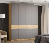 Шкаф Бостон ШК-004 дуб крафт золотой/серый шифер