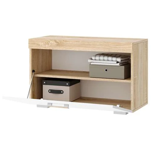 Обувница Соната ОС-800 дуб сонома/белый глянец Обувница Соната ОС-800 дуб сонома/белый глянец