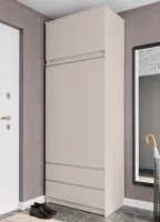 Шкаф распашной с антресолью Мори МШ 900.1+МА 900.1 сатин