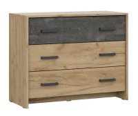 Комод 3 ящика МСП-1 дуб золотой/камень темный Комод 3 ящика МСП-1 дуб золотой/камень темный