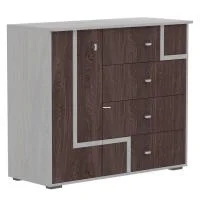 Комод Омега-16 ясень анкор темный/ясень анкор светлый Комод Омега-16 ясень анкор темный/ясень анкор светлый